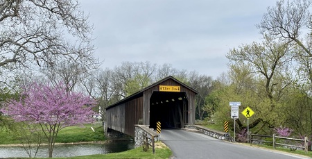 Hunsicker Road covered bridge over Conestoga river