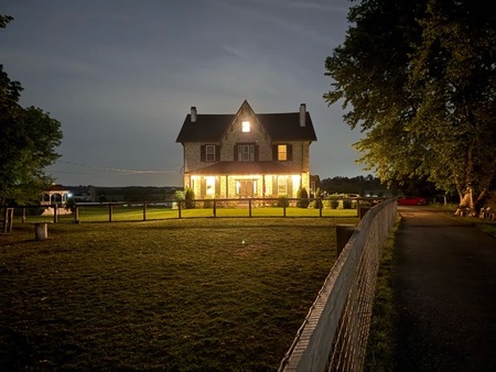 Fassitt Mansion in Gap—evening view