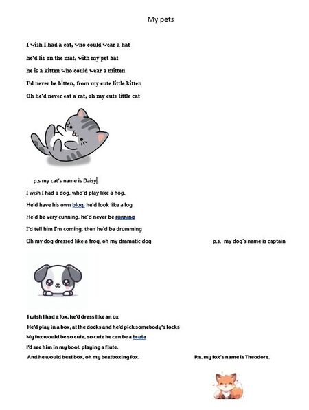 My Zoo of Poems