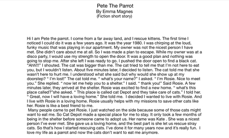 Pete The Parrot