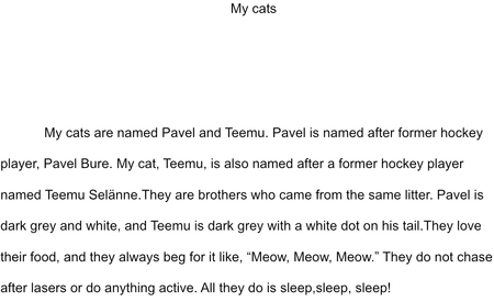 My cats
