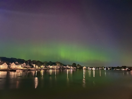 Entry image for Aurora Over  Mystic. Clicking this image will show a larger photo