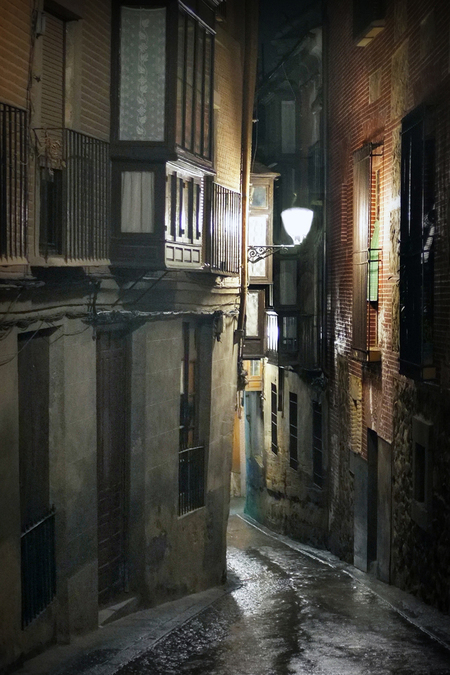 Entry image for Rainy Night in Toledo, Spain. Clicking this image will show a larger photo