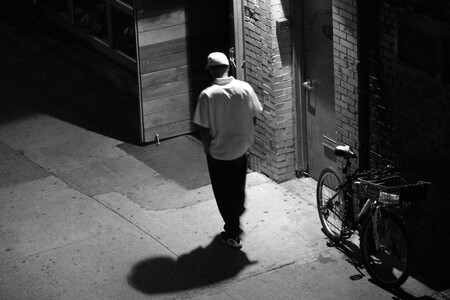 Lonely street at night