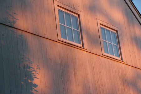 Sunset on a barn