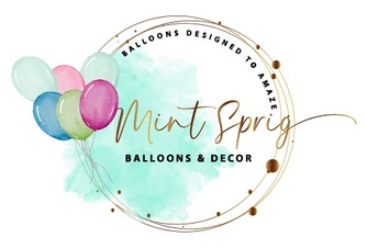Mint Sprig Balloons & Decor