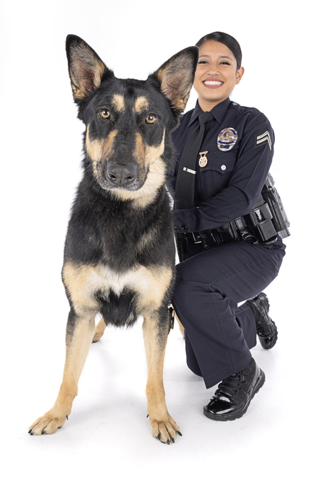 Police Officer lll A. Martinez and "Kiara" Coastal German Shepard Rescue