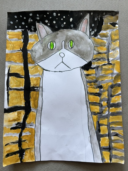 Entry image for Cat in the night. Clicking this image will show a larger photo