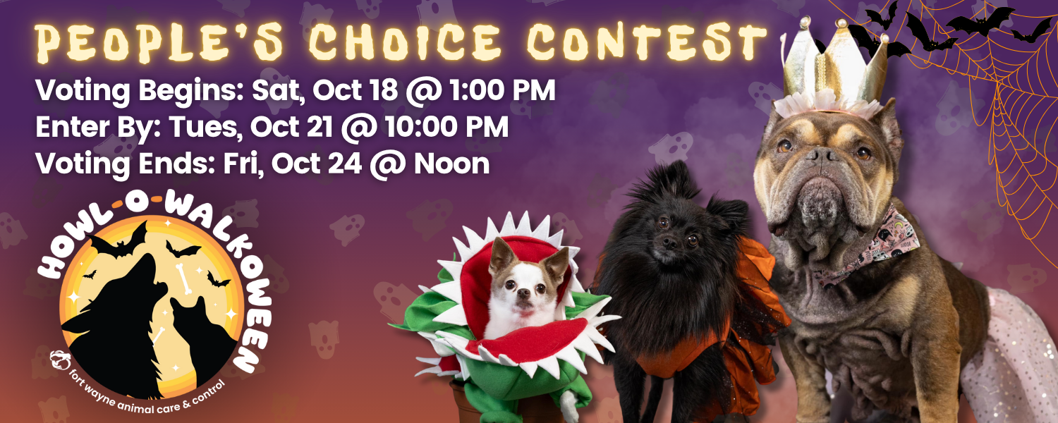 Banner for 2025 Howl-O-Walkoween People’s Choice Contest
