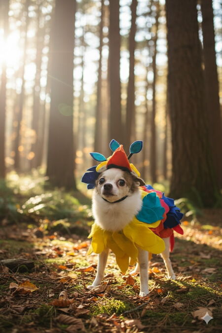 Entry image for Lola as Kevin from Up. Clicking this image will show a larger photo