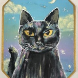 Entry image for Jenny Wind - Acrylic on Wood - Golden Eyes