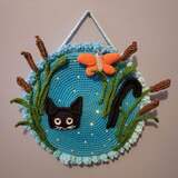 Entry image for Diana MacCargar - Fiber on Canvas - Cattails and Whiskers