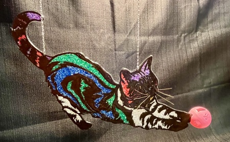 Entry image for Carol Henry - Crushed Glass and Resin Window Hanging - Jellybean. Clicking this image will show a larger photo