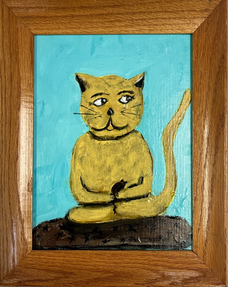 Entry image for Laurette Turner - Acrylic Painting - Zen Kitty. Clicking this image will show a larger photo