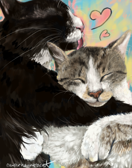 Entry image for Artist emberheartbeat - Digital Painting - Best Friends. Clicking this image will show a larger photo