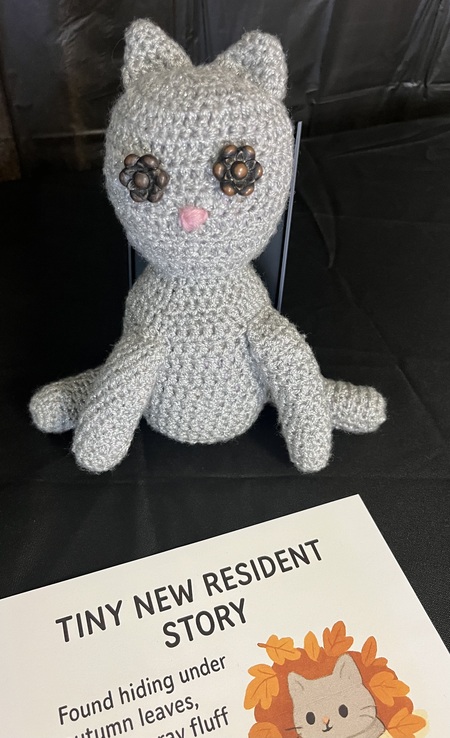 Entry image for Leanna Miller - TNR Crocheted Cat and Story. Clicking this image will show a larger photo