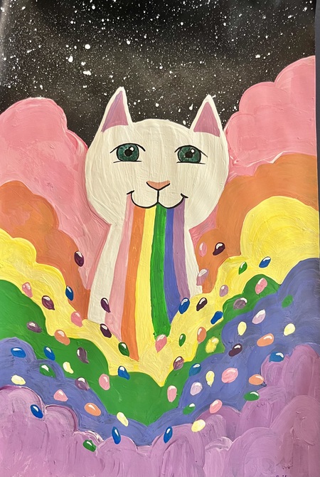Entry image for Erika Wronski - Rainbow Barf Kitty. Clicking this image will show a larger photo