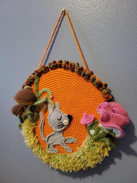 Entry image for Diana MacCargar - Fiber on Canvas - Hunting Fun-gi. Clicking this image will show a larger photo