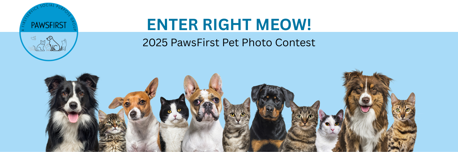 Banner for PawsFirst Pet Photo Contest