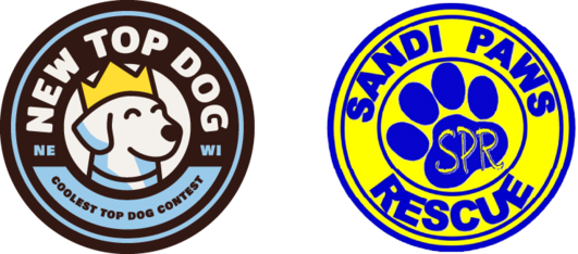 Logo for Sandi Paws Rescue's 2026 NEW Top Dog Contest