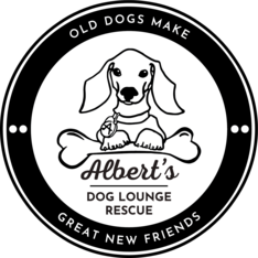 Logo for Albert's Dog Lounge 2027 Calendar Contest