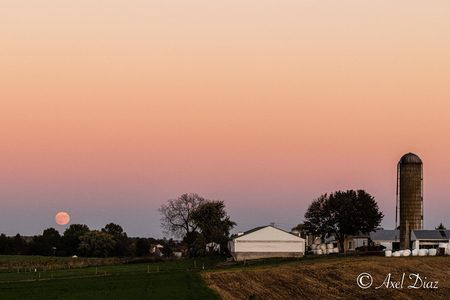 Entry image for Moon rise at Lancaster County Central Park. Clicking this image will show a larger photo