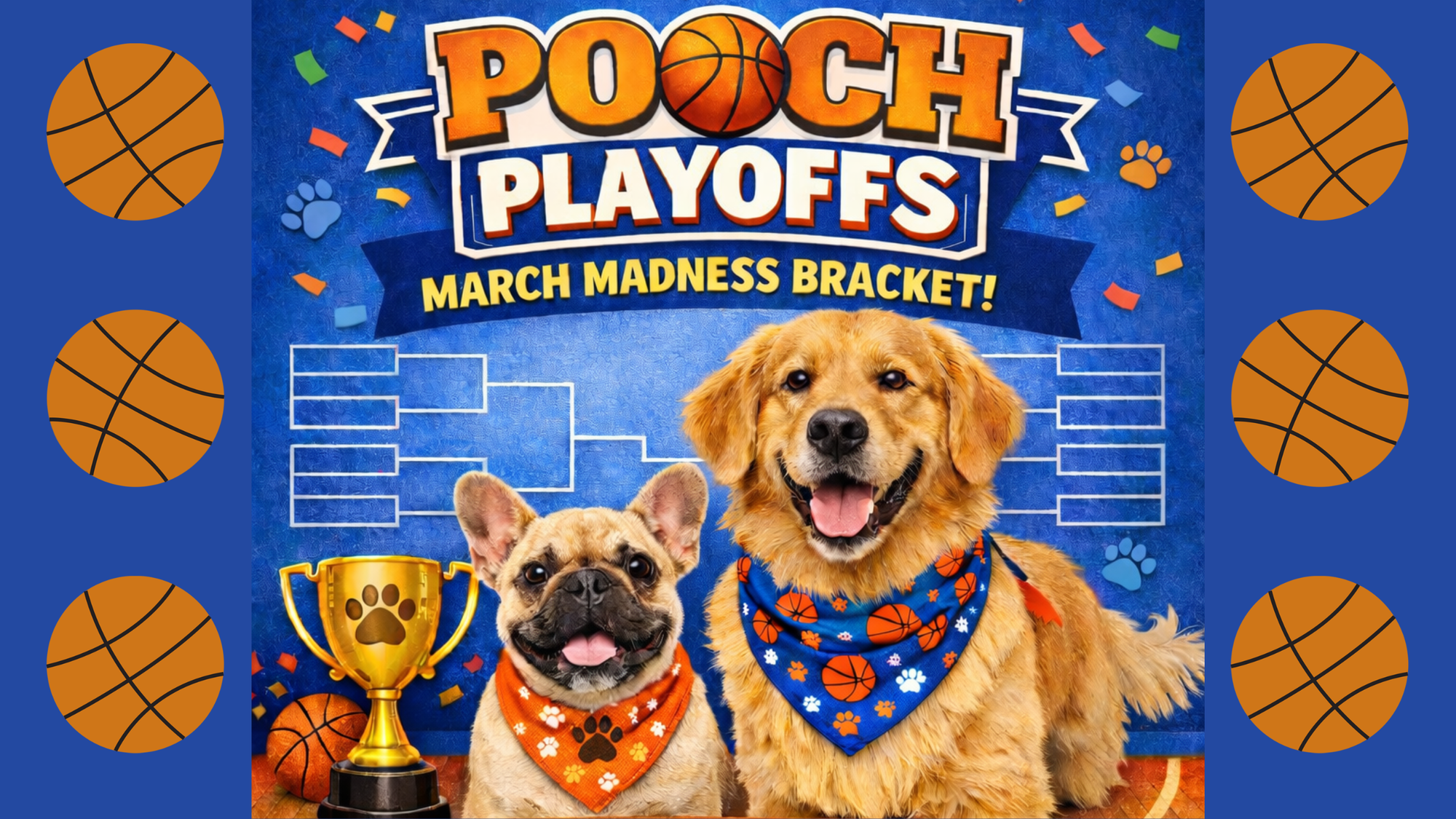 Banner for Fido’s Companion March Madness Pooch Playoffs