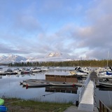 Entry image for Dawn of Discovery: Colter Bay Marina in Grand Teton National Park.