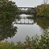Entry image for Reflection of Royal River Park Bridge, Yarmouth, Maine