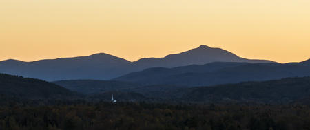 Entry image for Stowe VT sunset steeple. Clicking this image will show a larger photo