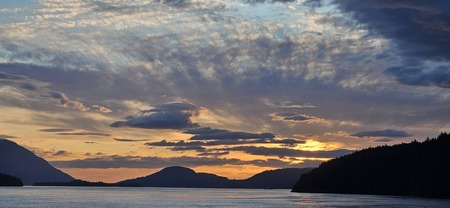 Entry image for Sunset over Alaska. Clicking this image will show a larger photo