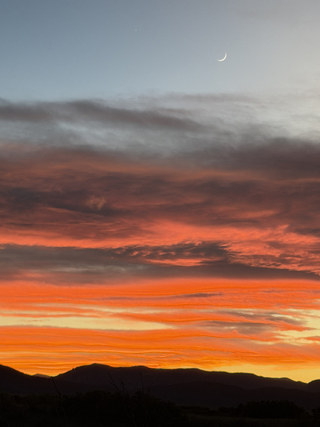 Entry image for Colorado ~ Sunset, Crescent, & Mercury. Clicking this image will show a larger photo
