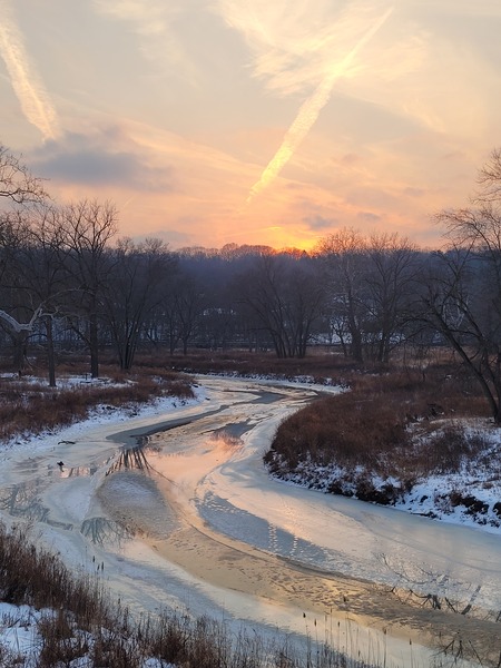 Entry image for Riverbend Sunset in February. Clicking this image will show a larger photo