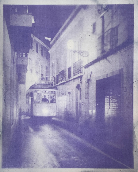 Entry image for Tram 28 in Alfama, Lisbon - Anthotype print. Clicking this image will show a larger photo