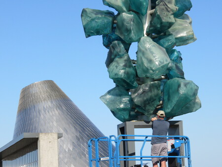 Entry image for Chihuly Crystal Tower with Museum of Glass Building. Clicking this image will show a larger photo