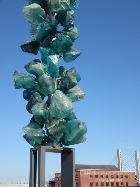 Entry image for Chihuly Crystal Tower with Historic Mill Building. Clicking this image will show a larger photo