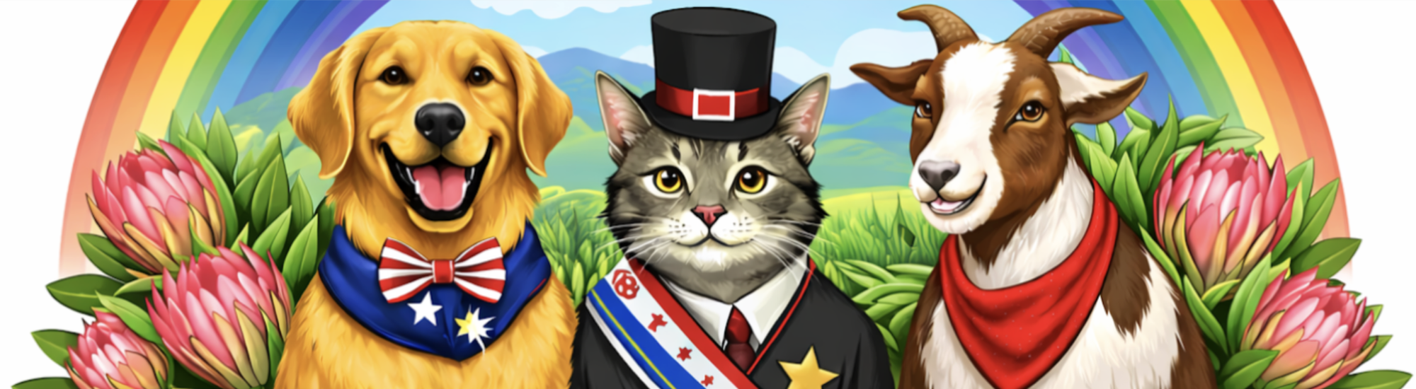 Banner for Rainbow Community Pet Mayor Election
