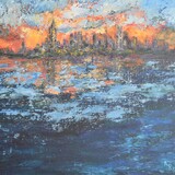 Entry image for Sailor’s Reflection at Dusk-Chicago Skyline