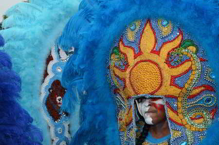 Entry image for Sun Crown, Mardi Gras Indians, New Orleans. Clicking this image will show a larger photo
