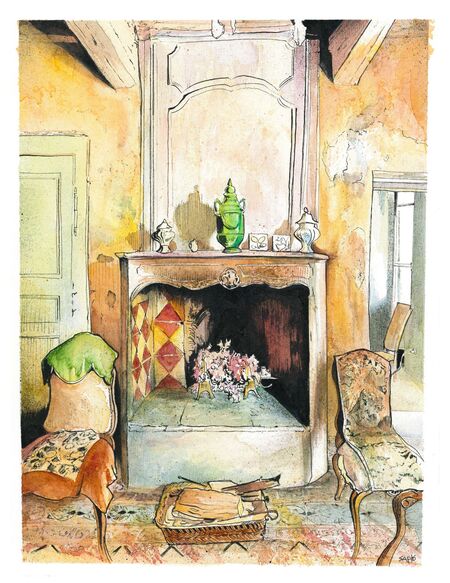 Entry image for Flowers in the Fireplace. Clicking this image will show a larger photo