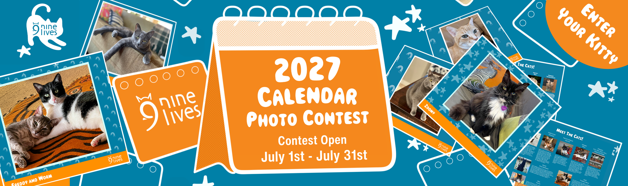 Banner for 2027 Nine Lives Calendar Fundraiser