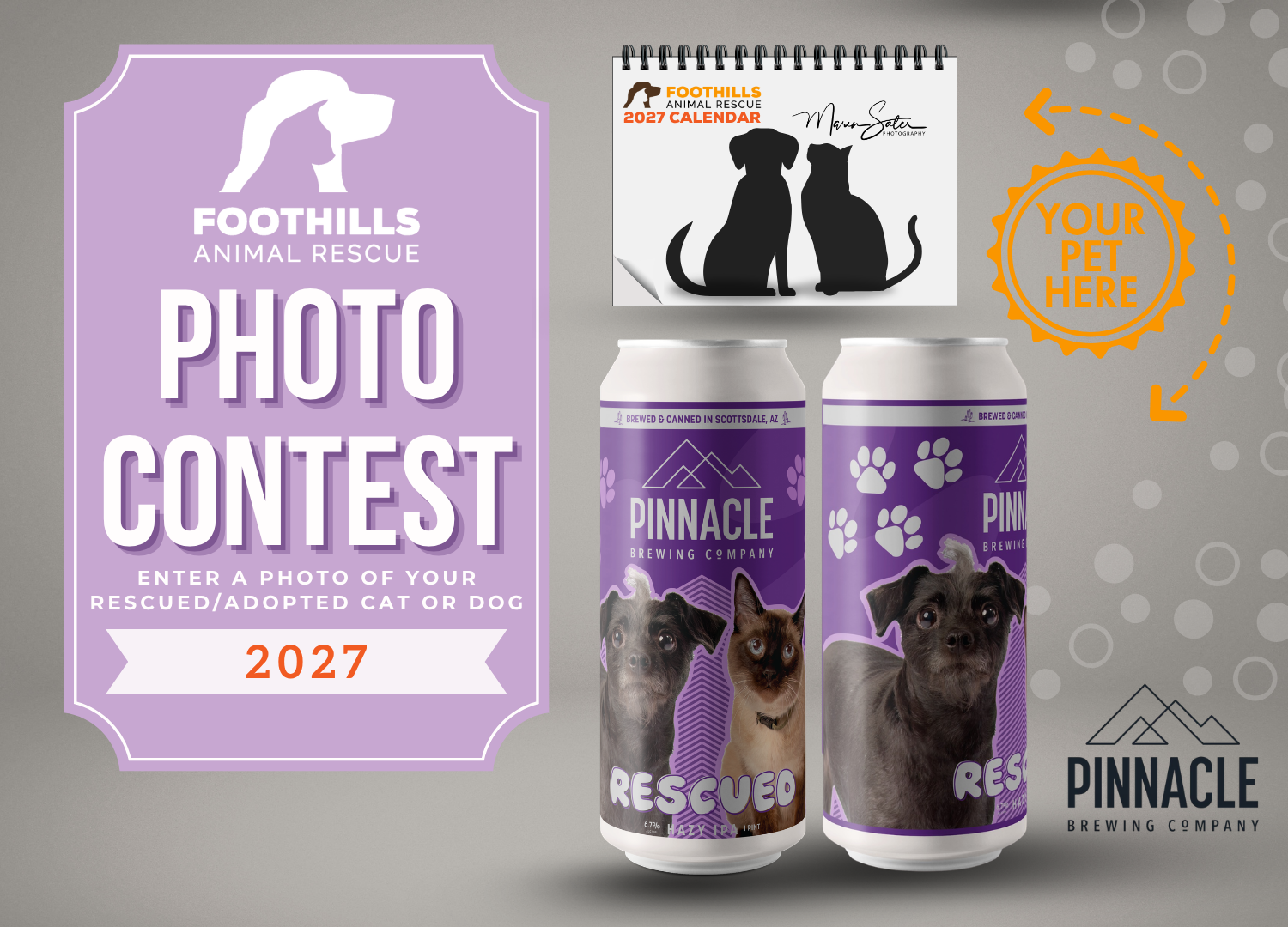 Banner for Foothills Animal Rescue 2027 Photo Contest