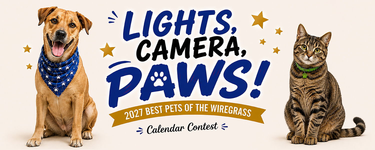 Banner for 2027 Best Pets Of The Wiregrass Calendar Photo Contest