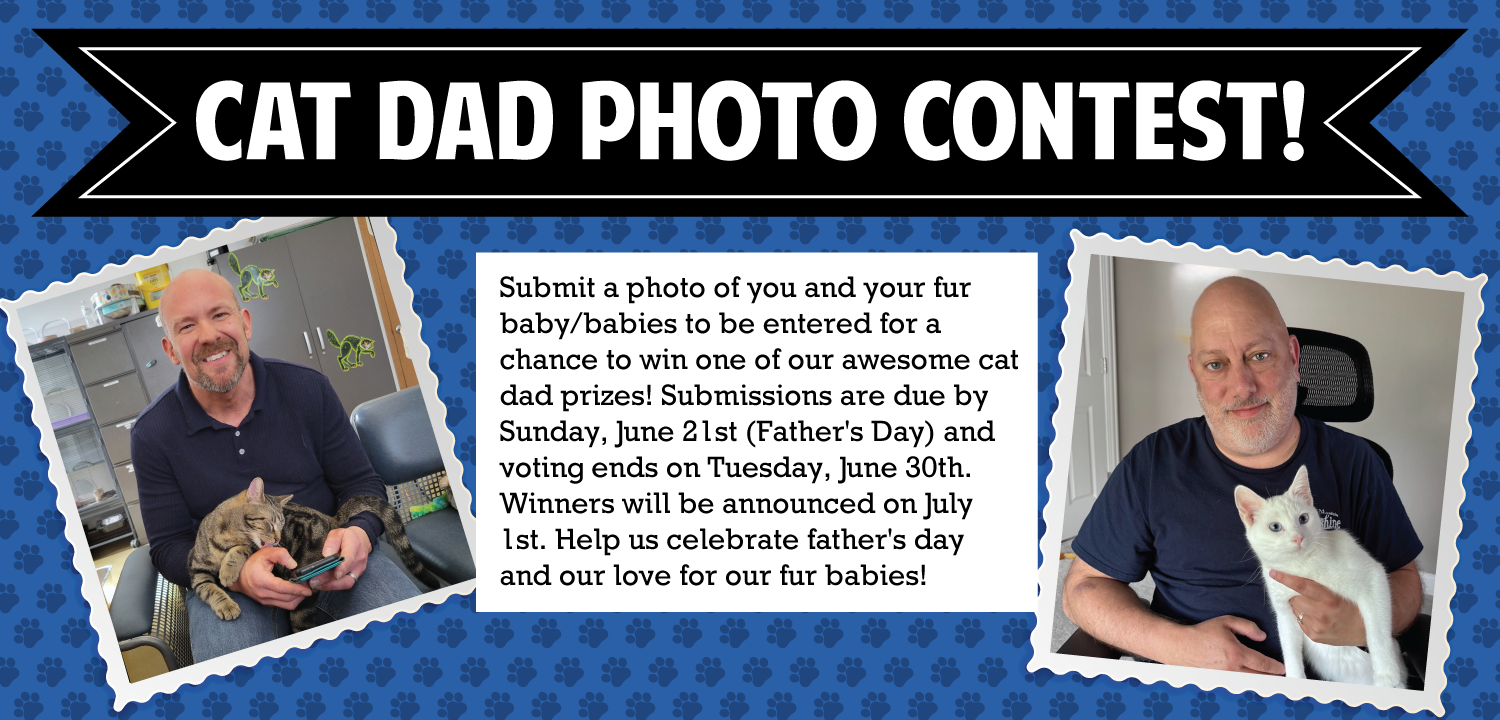 Banner for Cozy Cat Cottage’s Cat Dad Photo Contest