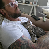 Entry image for Jonathan cuddling with Turd Ferguson 