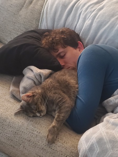 Entry image for Cat Nap with Dad. Clicking this image will show a larger photo
