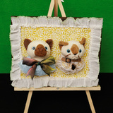 Entry image for Leanna Miller, Victorian Whiskers: Tea & Lace. A pair of handcrafted feline companions dressed in la