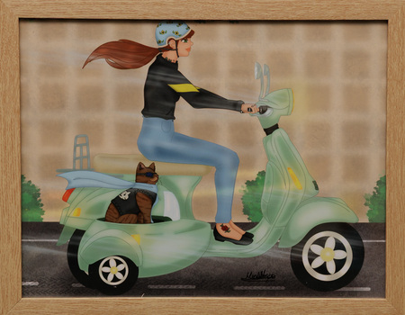 Entry image for Mialisha T. Rivera, On the road again, Vespa Cat. Clicking this image will show a larger photo