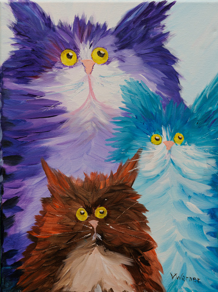 Entry image for Vickie Warner, Hairy Cats . Clicking this image will show a larger photo