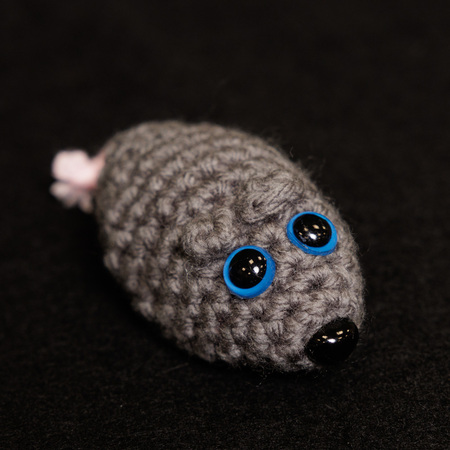 Entry image for Danielle Parks, Gray Crochet Mouse. Clicking this image will show a larger photo